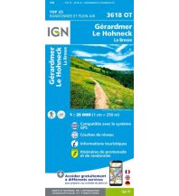 Wanderkarten Frankreich IGN Carte 3618 OT, Gérardmer, Le Hohneck 1:25.000 IGN