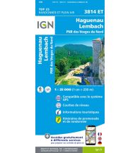 Hiking Maps France IGN Carte 3814 ET, Haguenau/Hagenau, Lembach 1:25.000 IGN