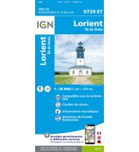 Wanderkarten Frankreich IGN Carte 0720 ET, Lorient, Ile de Groix 1:25.000 IGN