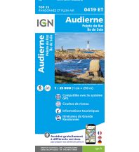 Wanderkarten Frankreich IGN Carte 0419 ET, Audierne 1:25.000 IGN