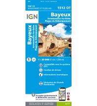 Hiking Maps France IGN WK 1512 OT Top 25 Frankreich - Bayeux Arromanches-les-Bains Plages du Debarquement IGN