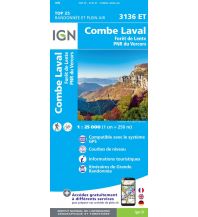 Hiking Maps France IGN Carte 3136 ET, Combe Laval 1:25.000 IGN