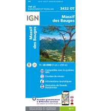 Wanderkarten Frankreich IGN Carte 3432 OT, Massif des Bauges 1:25.000 IGN