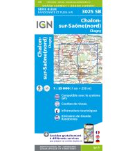 Hiking Maps France IGN Carte 3025 Série Bleue, Chalon-sur-Saône Nord, Chagny 1:25.000 IGN