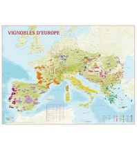 Kochbücher Benoit Spezialkarte Vignobles d'Europe/Weinberge Europas Éditions Benoit