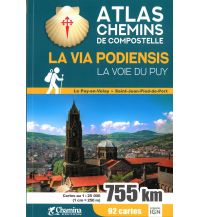 Weitwandern Atlas Chemins de Compostelle Frankreich - La Via Podiensis 1:25.000 Chamina