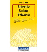 Road Maps Schweiz Postleitzahlenkarte Hallwag Kümmerly+Frey AG