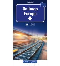 Straßenkarten Railmap Europe 1:5Mio. Hallwag Kümmerly+Frey AG