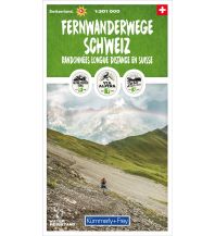 Long Distance Hiking Fernwanderwege Schweiz 1:301 000 Hallwag Kümmerly+Frey AG