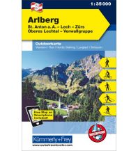 Hiking Maps Vorarlberg Arlberg, St. Anton a. A., Lech, Zürs, Oberes Lechtal, Verwallgruppe Hallwag Kümmerly+Frey AG