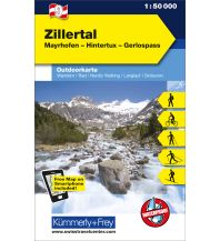 Wanderkarten Tirol Zillertal, Mayrhofer, Hintertux, Gerlospass Hallwag Kümmerly+Frey AG