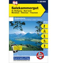 Hiking Maps Salzkammergut Salzkammergut, St. Wolfgang, Bad Ischl, Mondsee, Attersee, Traunsee Hallwag Kümmerly+Frey AG