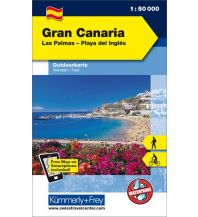 Wanderkarten Spanien Gran Canaria Las Palmas - Playa del Inglés Hallwag Kümmerly+Frey AG