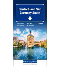 Road Maps Germany Deutschland Süd 1:500 000 Hallwag Kümmerly+Frey AG