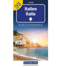 Road Maps Italy Italien Nord + Süd Strassenkarte 1 .6650 000 Hallwag Kümmerly+Frey AG