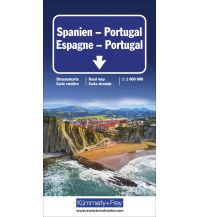 Road Maps Spain Spanien - Portugal Strassenkarte 1:1 Mio Hallwag Kümmerly+Frey AG