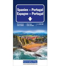 Road Maps Spain Spanien - Portugal Strassenkarte 1:1 Mio Hallwag Kümmerly+Frey AG