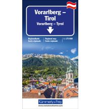 Road Maps Vorarlberg - Tirol - Südtirol Regionalkarte 1: 175 000 Hallwag Kümmerly+Frey AG