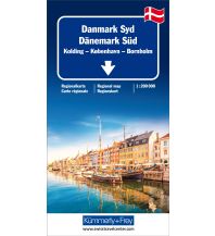 Road Maps K+F Straßenkarte Dänemark Süd 1:200.000 Hallwag Kümmerly+Frey AG
