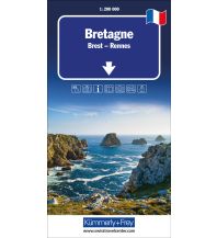 Road Maps France Bretagne Regionalkarte Frankreich 1:200 000 Hallwag Kümmerly+Frey AG