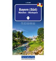 Straßenkarten Bayern (Süd) Nr. 8 Regionalkarte Deutschland 1:275 000 Hallwag Kümmerly+Frey AG