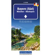 Straßenkarten Bayern (Süd) Nr. 8 Regionalkarte Deutschland 1:275 000 Hallwag Kümmerly+Frey AG