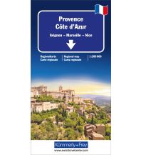 Road Maps Kümmerly+Frey Straßenkarte Provence-Côte d'Azur 1:200 000 Hallwag Kümmerly+Frey AG