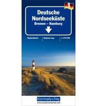 Straßenkarten Deutschland K+F Straßenkarte Blatt 1, Deutsche Nordseeküste - Bremen, Hamburg 1:275.000 Hallwag Kümmerly+Frey AG