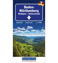 Road Maps Germany K+F Straßenkarte Blatt 7, Baden Württemberg - Stuttgart, Schwarzwald 1:275.000 Hallwag Kümmerly+Frey AG