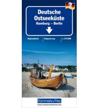 Straßenkarten Deutsche Ostseeküste Nr. 02 Regionalkarte Deutschland 1:275 000 Hallwag Kümmerly+Frey AG