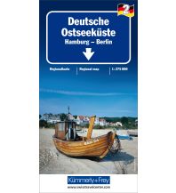 Road Maps Deutsche Ostseeküste Nr. 02 Regionalkarte Deutschland 1:275 000 Hallwag Kümmerly+Frey AG