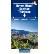 Straßenkarten Bayern Nord Sachsen Nr. 6 1:275 000 Hallwag Kümmerly+Frey AG