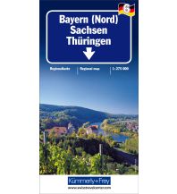 Straßenkarten Bayern Nord Sachsen Nr. 6 1:275 000 Hallwag Kümmerly+Frey AG