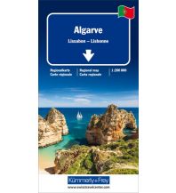 Straßenkarten Algarve, Lissabon Regionalkarte 1:200 000 Hallwag Kümmerly+Frey AG