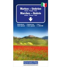 Road Maps Marken - Umbrien Nr. 09 Regionalkarte Italien 1:200 000 Hallwag Kümmerly+Frey AG