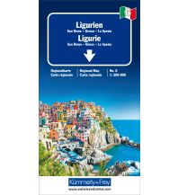 Road Maps Ligurien Nr. 06 Regionalkarte Italien 1:200 000 Hallwag Kümmerly+Frey AG