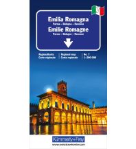 Straßenkarten Emilia-Romagna Nr. 07 Regionalkarte Italien 1:200 000 Hallwag Kümmerly+Frey AG