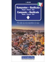 Road Maps Italy Kampanien - Basilicata Nr. 12 Regionalkarte Italien 1:200.000 Hallwag Kümmerly+Frey AG