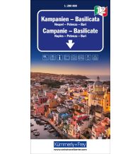 Road Maps Italy Kampanien - Basilicata Nr. 12 Regionalkarte Italien 1:200.000 Hallwag Kümmerly+Frey AG