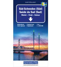 Straßenkarten Süd-Schweden (Süd) Nr. 01 Regionalkarte Schweden 1:250 000 Hallwag Kümmerly+Frey AG