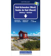 Straßenkarten Süd-Schweden (West) Nr. 02 Regionalkarte Schweden 1:250 000 Hallwag Kümmerly+Frey AG
