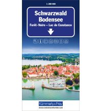 Straßenkarten Deutschland Schwarzwald - Bodensee Strassenkarte 1:200.000 Hallwag Kümmerly+Frey AG