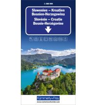 Road Maps Slovenia Slowenien - Kroatien - Bosnien-Herzegowina Strassenkarte 1:500.000 Hallwag Kümmerly+Frey AG