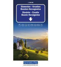 Straßenkarten Slowenien Slowenien - Kroatien - Bosnien-Herzegowina Strassenkarte 1:500.000 Hallwag Kümmerly+Frey AG