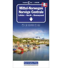 Straßenkarten Skandinavien Mittel-Norwegen Nr. 04 Regionalkarte Norwegen 1:400 000 Hallwag Kümmerly+Frey AG