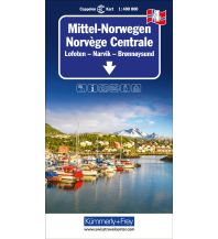 Straßenkarten Skandinavien Mittel-Norwegen Nr. 04 Regionalkarte Norwegen 1:400 000 Hallwag Kümmerly+Frey AG