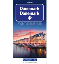 Road Maps Scandinavia Dänemark Strassenkarte 1:300 000 Hallwag Kümmerly+Frey AG