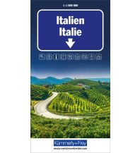 Road Maps Italy Italien Strassenkarte 1:1 Mio. Hallwag Kümmerly+Frey AG