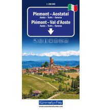 Straßenkarten Piemont - Aostatal, Nr. 01, Regionalstrassenkarte 1:200'000 Hallwag Kümmerly+Frey AG