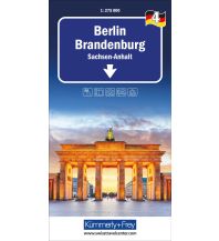Straßenkarten Deutschland Berlin Brandenburg Nr. 04 Regionalkarte Deutschland 1:275 000 Hallwag Kümmerly+Frey AG